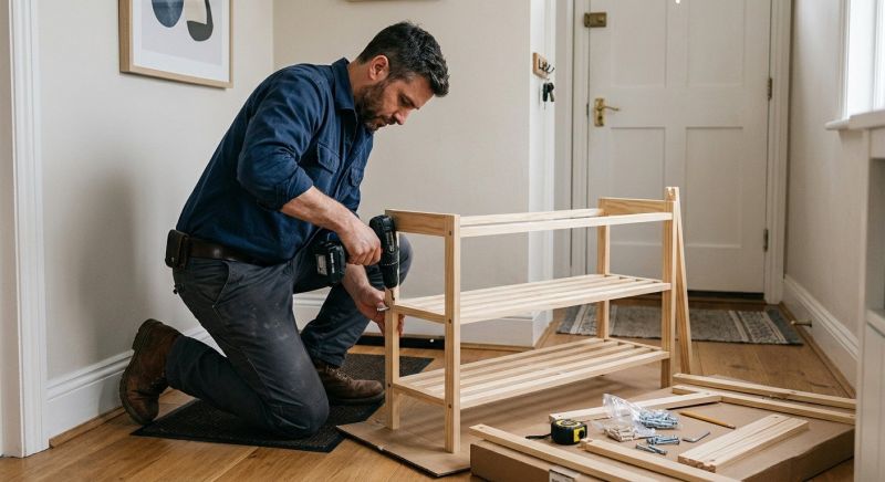 Shoe Rack Assembly in Olathe, KS